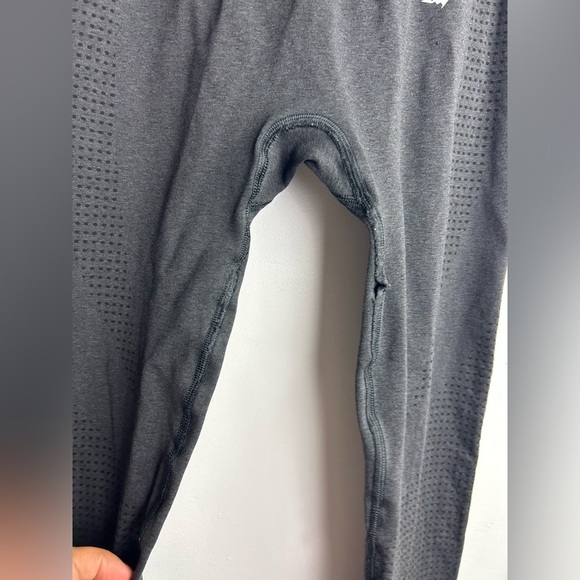 GYMSHARK VITAL SEAMLESS LEGGINGS Black Sharcoal High Rise Workout Chic Size Xs - Picture 7 of 12